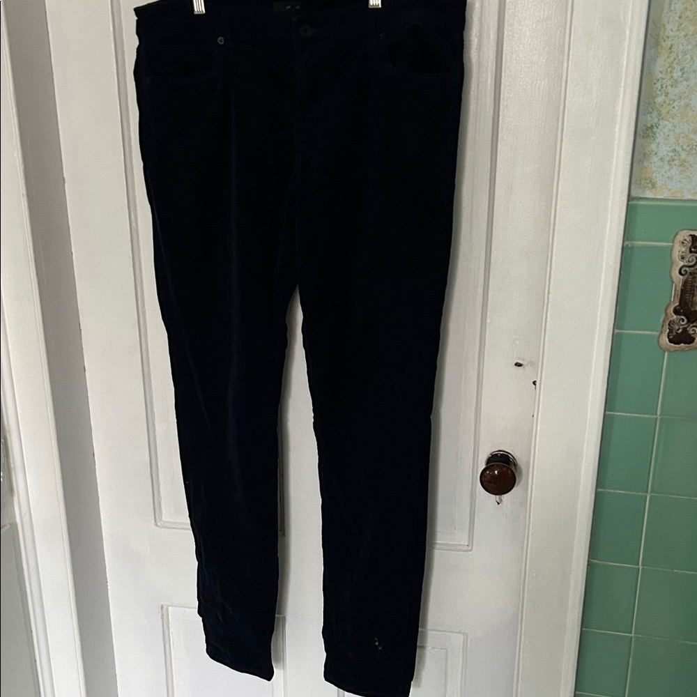 Women's Navy Blue Baby Skinny Corduroy Pants